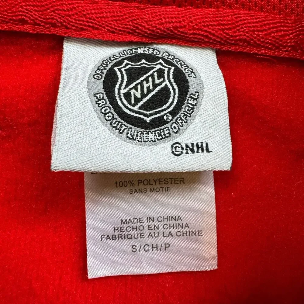 NHL Red Wings Hockey Hooded Zip Up Sweatshirt Mens Small Red Activewear Hoodie - Picture 5 of 10